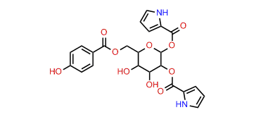 beta-D-Glucopyranose 6-(4-hydroxybenzoate) 1,2-bis(pyrrole-2-carboxylate)